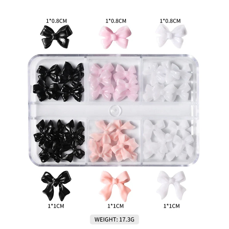 3D Bows and Flowers Nail Decorations