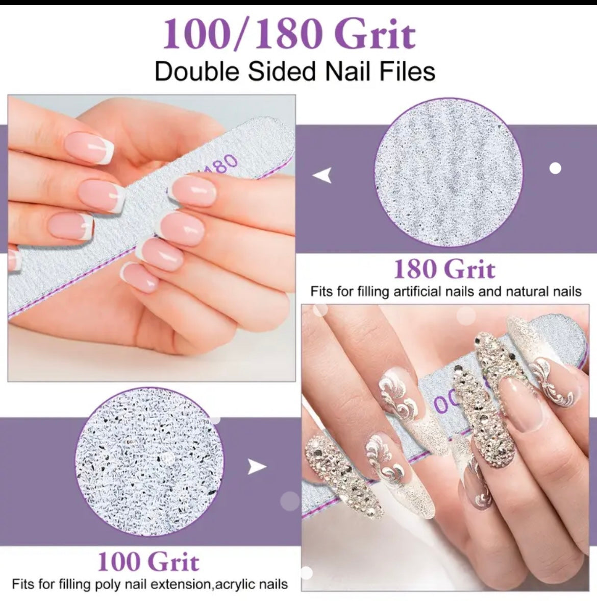 100/180 Nail Files (50 Pack)