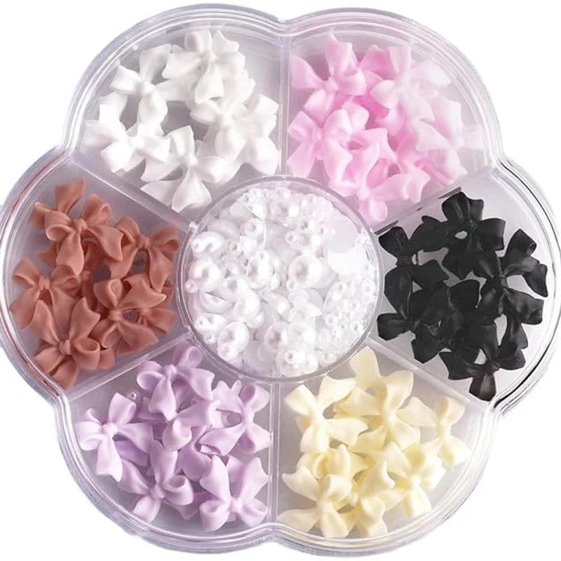 3D Bows and Flowers Nail Decorations