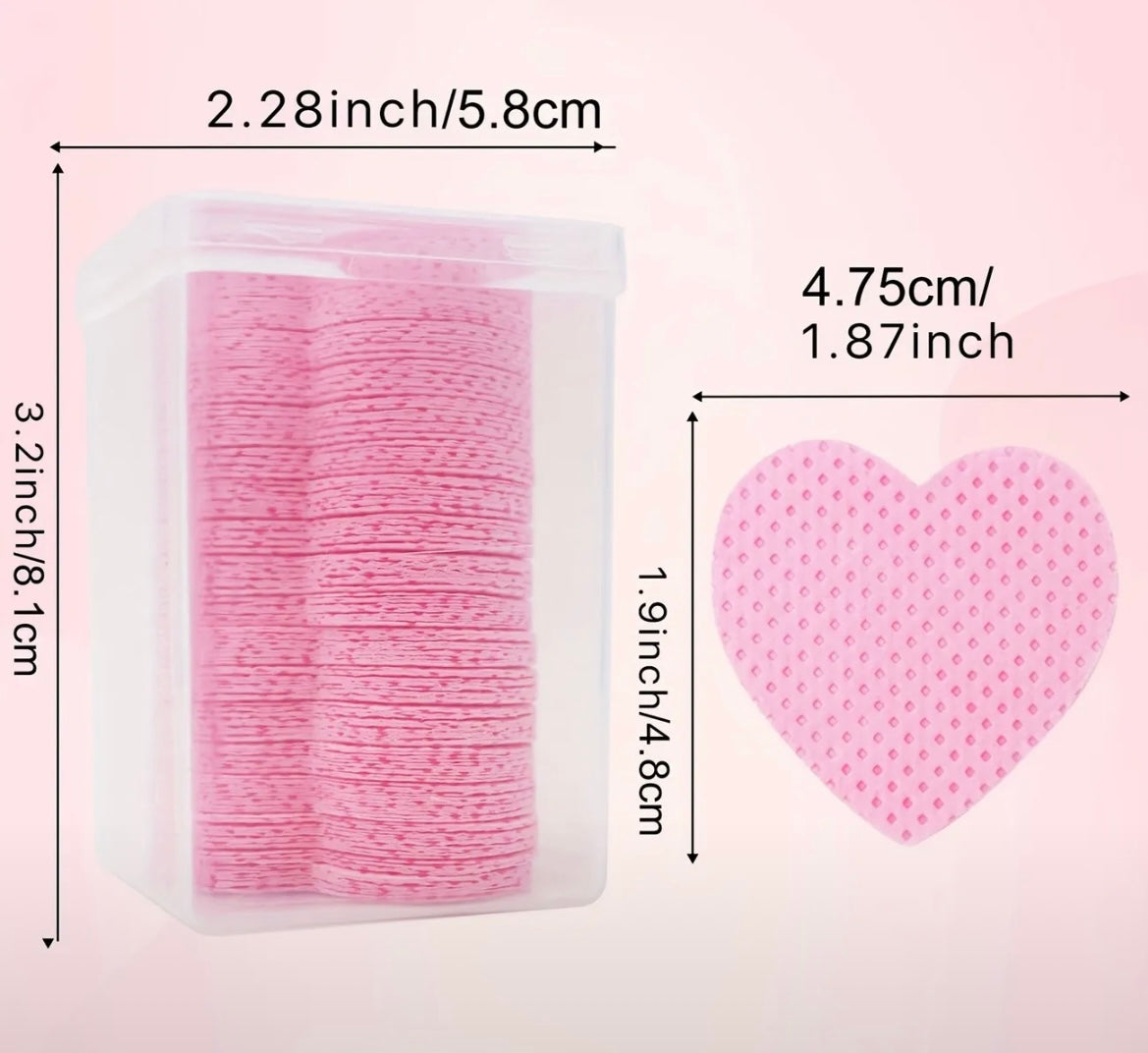 Heart Shaped Wipes With Container